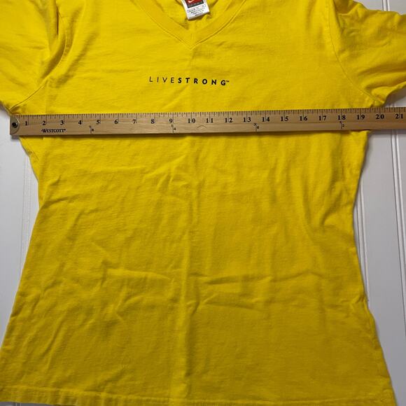 Vintage Nike LIVESTRONG V Neck Long Sleeve T Shirt Top Size Womens Large/XL - Picture 4 of 6